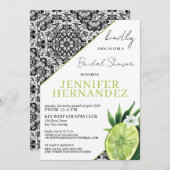 ライムタイルブライダルシャワー 招待状 (正面/裏面)