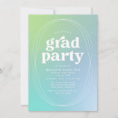 ライムターコイズ勾配卒業パーティー 招待状 (正面)