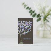 ライムチョコレートパープルレトロツリー名刺 名刺 (スタンド正面)