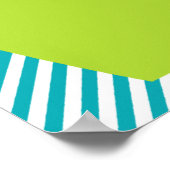 ライムティール(緑がかった色)象子供部屋ポスター ポスター (角)