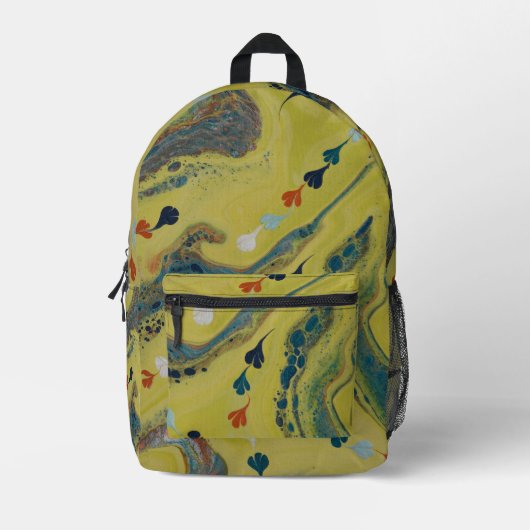 ライムトラック プリントバックパック (正面)