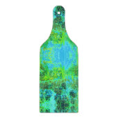 ライムトリップ（幻覚体験）のようなグリーンとブルーガーデンランドスケープ カッティングボード (正面)