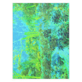 ライムトリップ（幻覚体験）のようなグリーンとブルーガーデンランドスケープ テーブルクロス (正面)