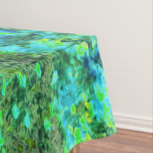 ライムトリップ（幻覚体験）のようなグリーンとブルーガーデンランドスケープ テーブルクロス (インサイチュ)