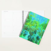 ライムトリップ（幻覚体験）のようなグリーンとブルーガーデンランドスケープ プランナー手帳 (ディスプレー)