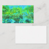 ライムトリップ（幻覚体験）のようなグリーンとブルーガーデンランドスケープ 名刺 (正面/裏面)