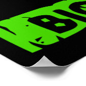 ライムネオングリーンバイオ・ハザード化学物質グラフィック ポスター (角)