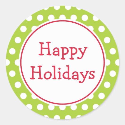 ライムハッピーホリデーズシール ラウンドシール (正面)
