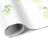 ライムバイクパターングリーン ラッピングペーパー (ロールコーナー)