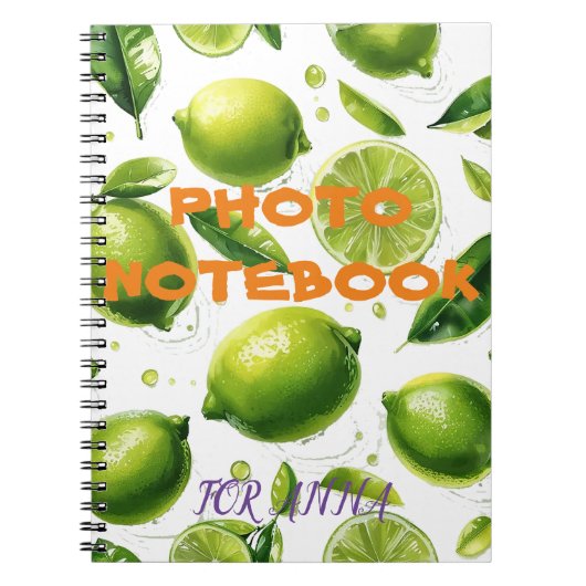 ライムパターン ノートブック (正面)