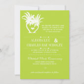 ライムビーチパームツリーデスティネーションシャルボード 招待状 (正面)