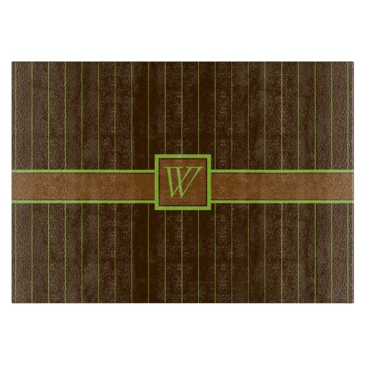 ライムピンスリップガラス切削板付きチョコレート カッティングボード (正面)