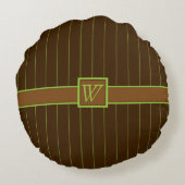 ライムピンプリペスラウンドピロー付きチョコレート ラウンドクッション (裏面)