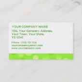 ライムフィズ白ストライプ名刺テンプレート 名刺 (裏面)