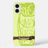 ライムフクロウ木目のパターンあなたの色を選択 Case-Mate iPhoneケース (裏面)