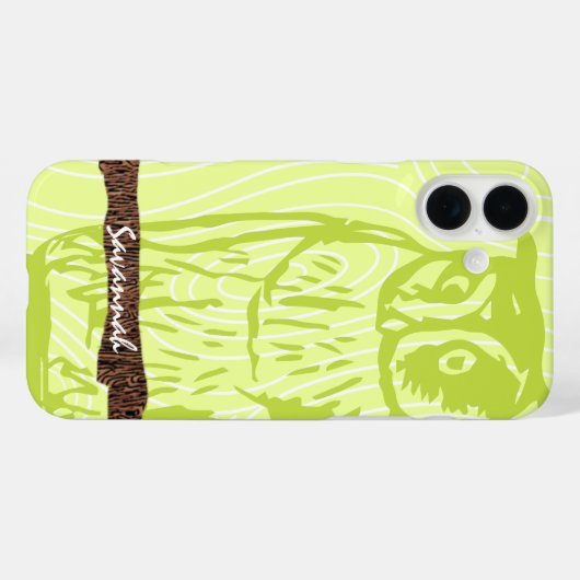 ライムフクロウ木目のパターンあなたの色を選択 Case-Mate iPhoneケース (裏面 (横))