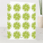 ライムフルーツグリーンライムパターン カード (裏面)