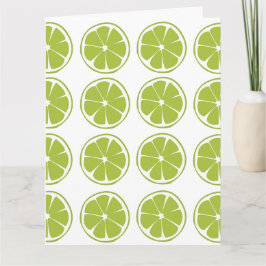 ライムフルーツグリーンライムパターン カード
