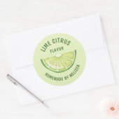 ライムフルーツスライスカスタム自家製製品フレーバー ラウンドシール (封筒)