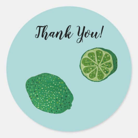 ライムフルーツ熱帯パーティーシール ラウンドシール (正面)