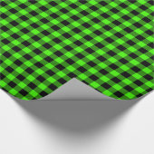 ライムブラックバッファロープレイドタータンチェック ラッピングペーパー (角)