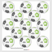 ライムブラック個人サッカー選手 シール (シート)