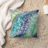 ライムブルーアイス抽象デザイン クッション (ブランケット)