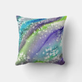 ライムブルーアイス抽象デザイン クッション (裏面)