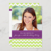 ライムプラムフォト20thバースデーパーティ招待状 招待状 (正面/裏面)