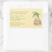 ライムベージュグリーンメイドスプレーフラワークリーニング 長方形シール (バッグ)