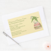 ライムベージュグリーンメイドスプレーフラワークリーニング 長方形シール (封筒)