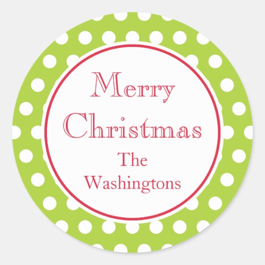 ライムホリデースタンプ ラウンドシール (正面)