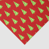 ライムホワイト水玉模様クリスマスツリーパターン 薄葉紙 (詳細)