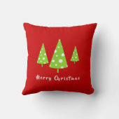 ライムホワイト水玉模様クリスマスツリー クッション (裏面)