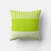 ライムポップ・アートのグストライプリーンとホワイトのカラーのカラー クッション (裏面)