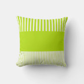 ライムポップ・アートのグストライプリーンとホワイトのカラーのカラー クッション (正面)