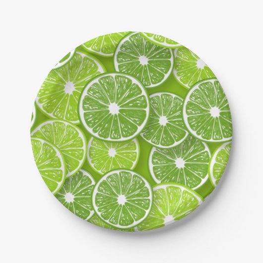 ライムポップ・アートの ペーパープレート (正面)
