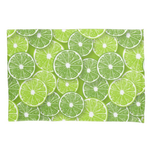 ライムポップ・アートの 枕カバー (正面)