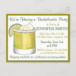 ライムマルガリタカクテルバチェロレッテシンコデマヨ インビテーションポストカード