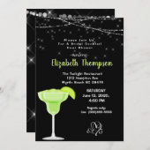 ライムマルガリータブライダルカクテルシャワー招待状 招待状 (正面/裏面)