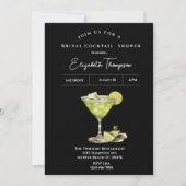 ライムマルガリータブライダルカクテルシャワー招待状 招待状 (正面)