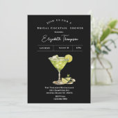 ライムマルガリータブライダルカクテルシャワー招待状 招待状 (スタンド正面)