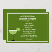 ライムマルガリータブライダルシャワーパーティの招待状 招待状 (正面/裏面)