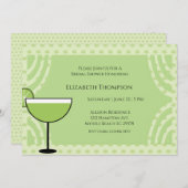 ライムマルガリータブライダルシャワーパーティの招待状 招待状 (正面/裏面)