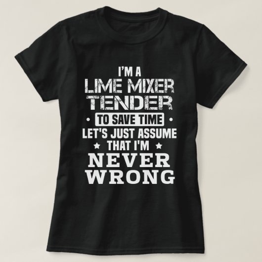 ライムミキサーテンダー Tシャツ (デザイン正面)