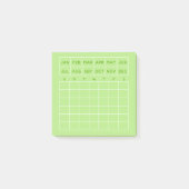 ライムミニマリスト月プランナーミニカレンダー ポストイット (正面)