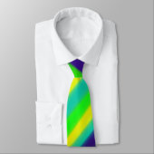 ライムミントネイビーストライプ抽象芸術 ネクタイ (タイ)