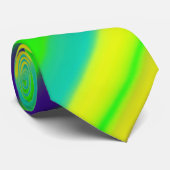 ライムミントネイビーストライプ抽象芸術 ネクタイ (ロール)