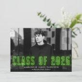 ライムモダンネオン2023年写真卒業 案内状 (スタンド正面)