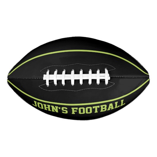 ライムモダンパーソナライズドキッズサッカー アメリカンフットボール (正面)